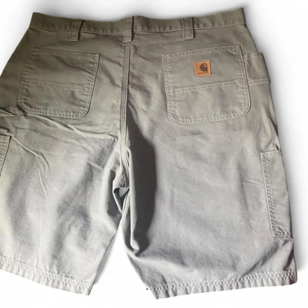 Carhartt Men's Grey and Khaki Shorts